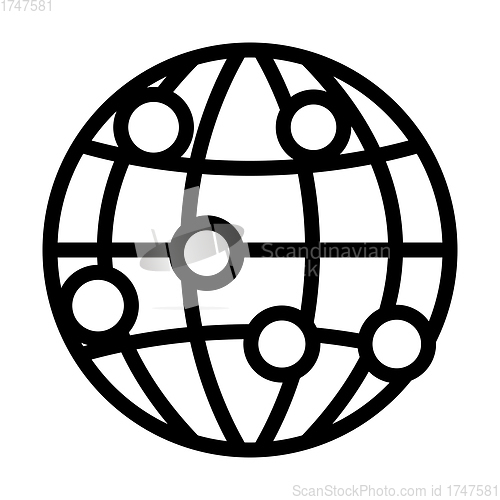 Image of Globe Connection Point Icon