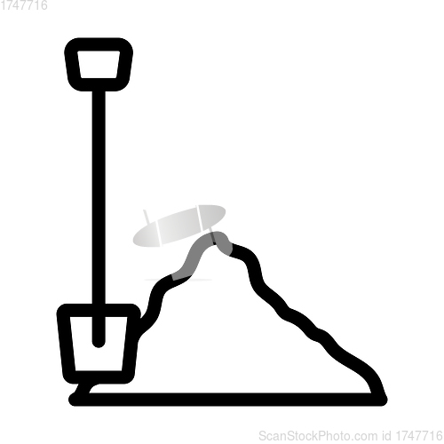 Image of Icon Of Construction Shovel And Sand