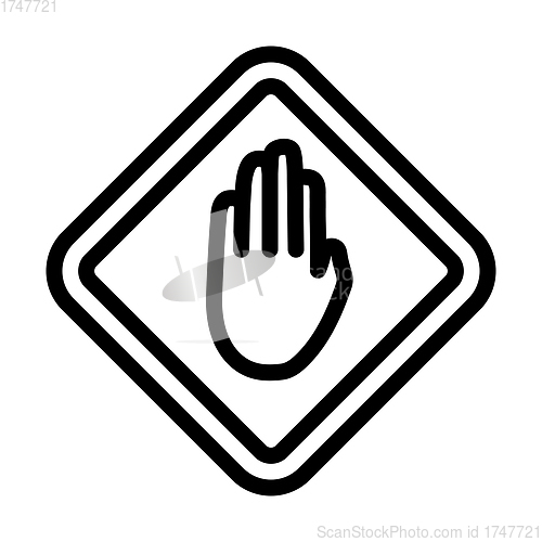 Image of Icon Of Warning Hand