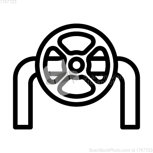 Image of Icon Of Pipe With Valve