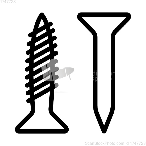 Image of Icon Of Screw And Nail