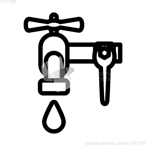 Image of Icon Of Wrench And Faucet