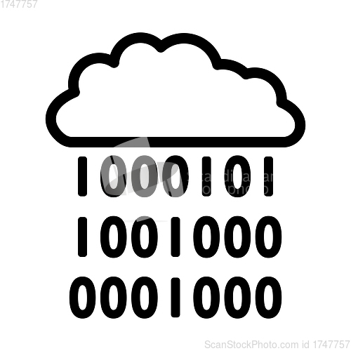 Image of Cloud Data Stream Icon