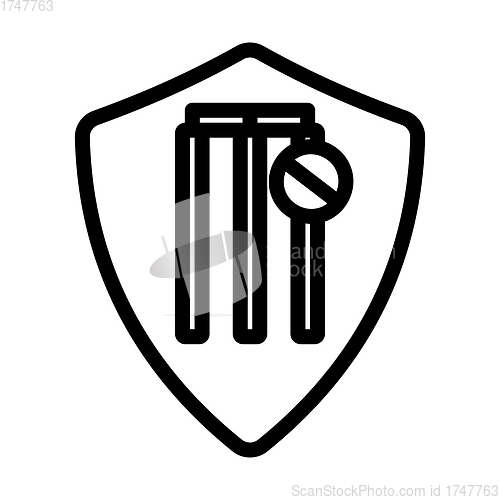 Image of Cricket Shield Emblem Icon
