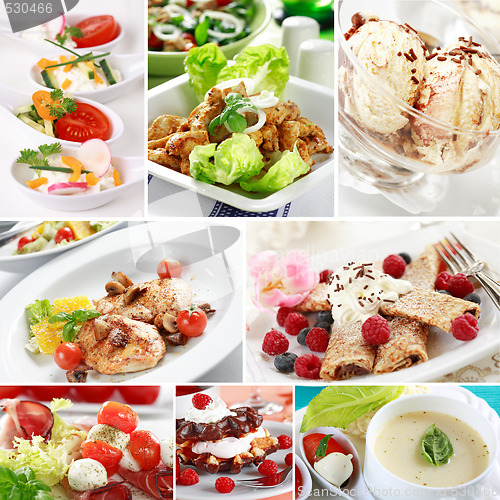 Image of Gourmet food collage