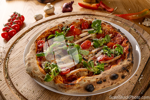 Image of Delicious chicken pizza