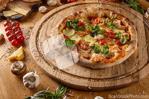 Image of Studio shot of pizza