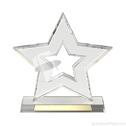 Image of Front view of crystal star award