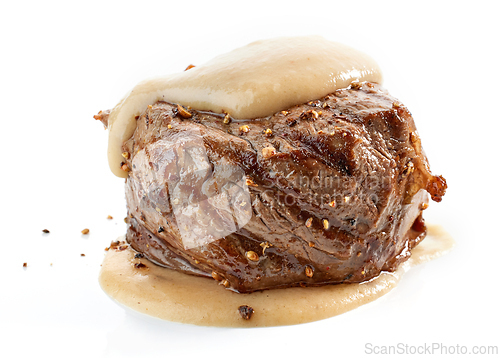 Image of freshly grilled juicy beef fillet steak 