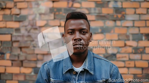 Image of Adult Black Man with Brown Straight Hair 1990s style Illustration.