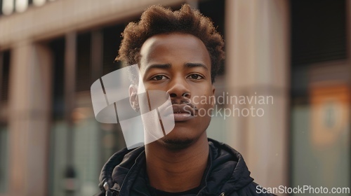 Image of Adult Black Man with Brown Straight Hair 1990s style Illustration.