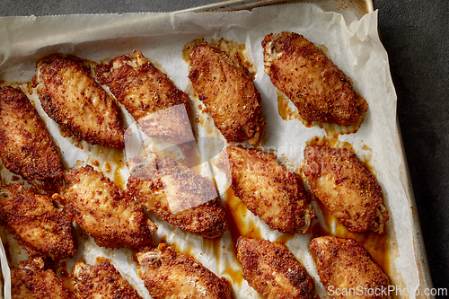 Image of baked crispy chicken wings