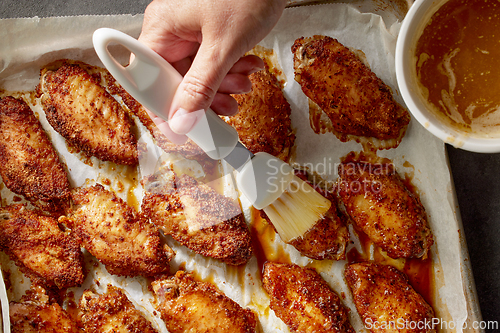 Image of baked crispy chicken wings