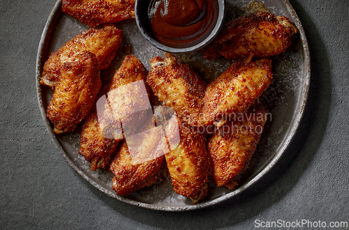 Image of baked crispy chicken wings
