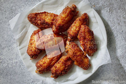 Image of baked crispy chicken wings