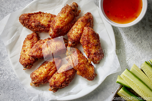 Image of baked crispy chicken wings