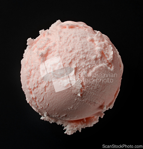 Image of scoop of pink ice cream