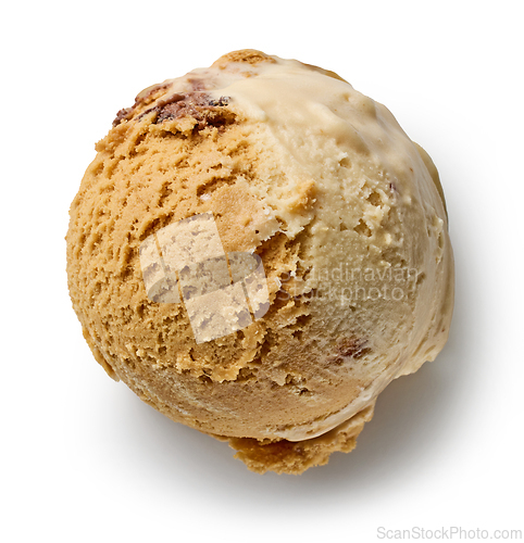 Image of coffee and caramel ice cream ball