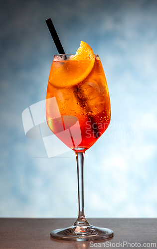 Image of Glass of aperol spritz cocktail