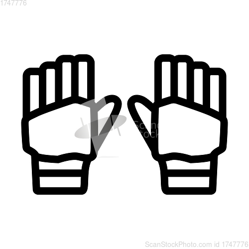 Image of Pair Of Cricket Gloves Icon