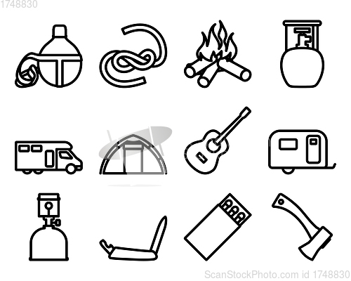 Image of Camping Icon Set