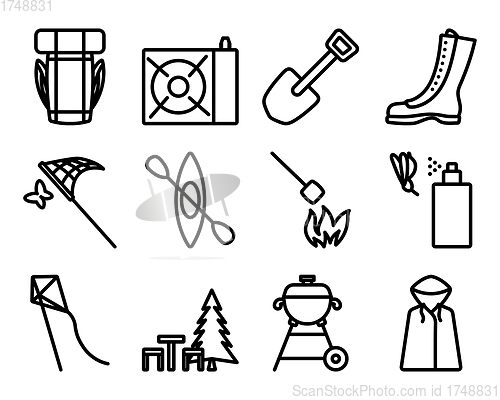 Image of Camping Icon Set