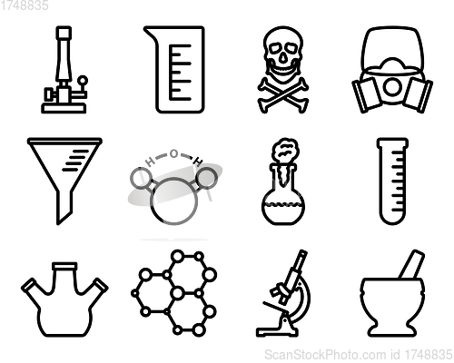 Image of Chemistry Icon Set