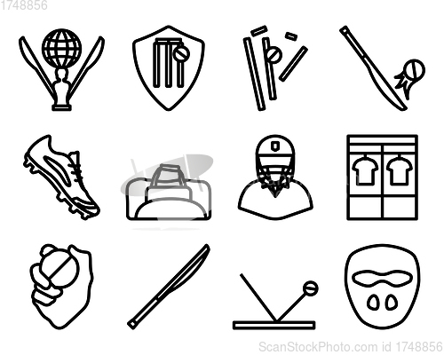 Image of Cricket Icon Set