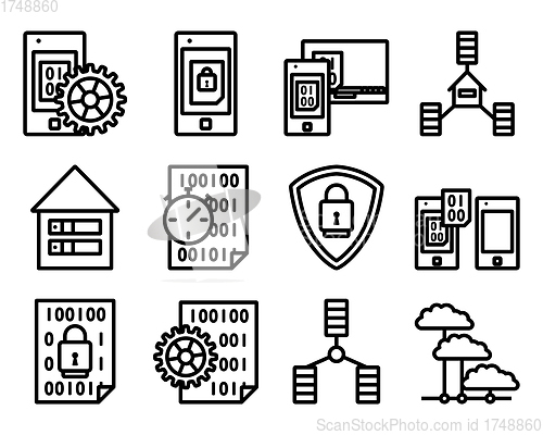 Image of Data Icon Set