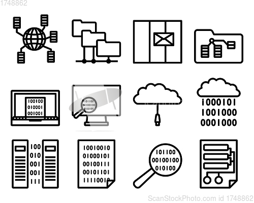 Image of Data Icon Set