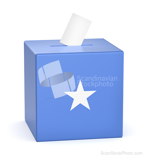 Image of Ballot box with the flag of Somalia