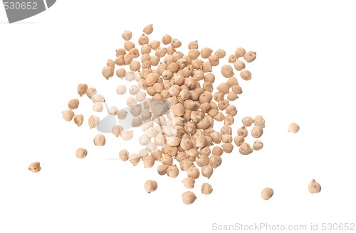 Image of chickpeas isolated