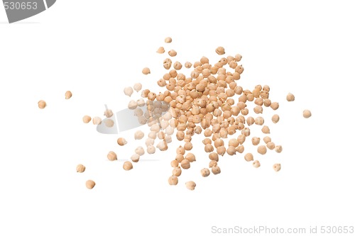 Image of chickpeas isolated