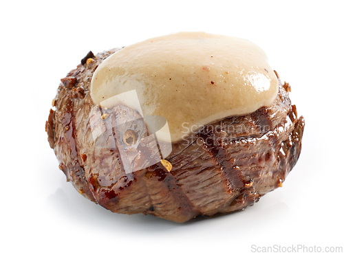 Image of freshly grilled juicy beef fillet steak 