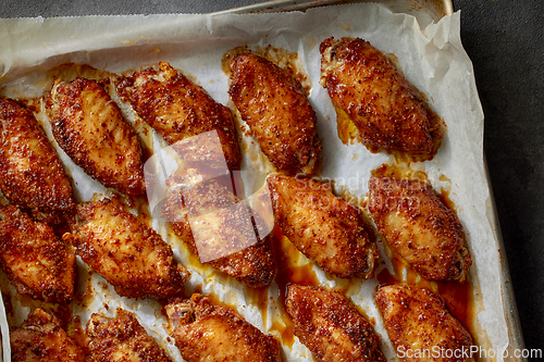 Image of baked crispy chicken wings