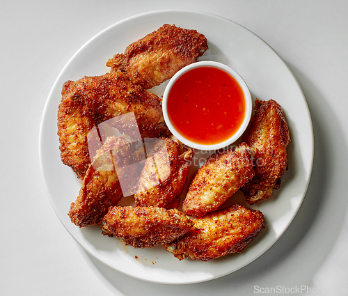 Image of baked crispy chicken wings
