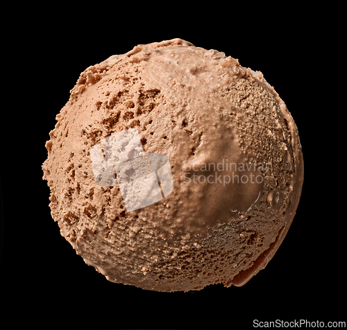 Image of scoop of chocolate ice cream