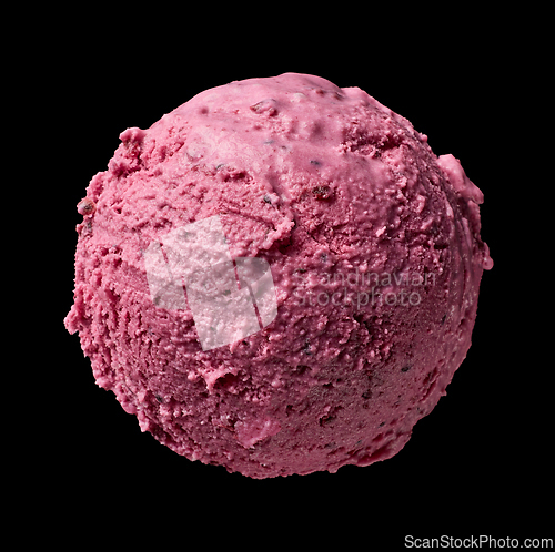 Image of black currant ice cream scoop