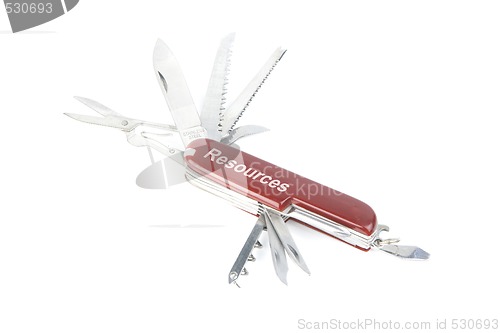 Image of marketing red swiss army pocket knife tool