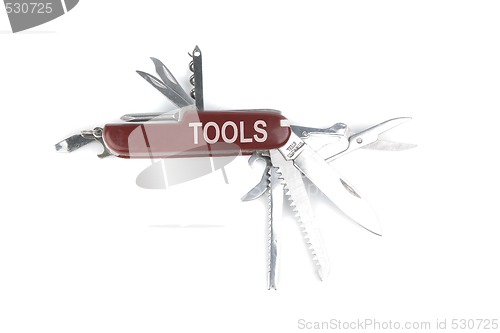 Image of marketing red swiss army pocket knife tool