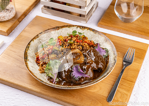 Image of Braised beef shank and vegetables