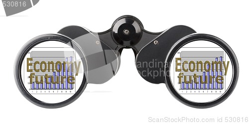 Image of economy concept binoculars