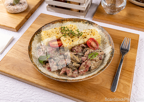 Image of Beef stroganoff with creamy mushroom sauce