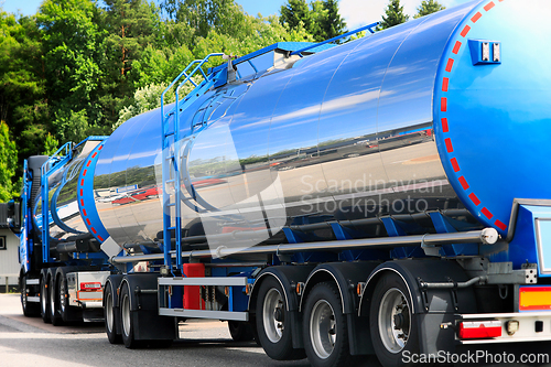Image of Blue Tanker Truck
