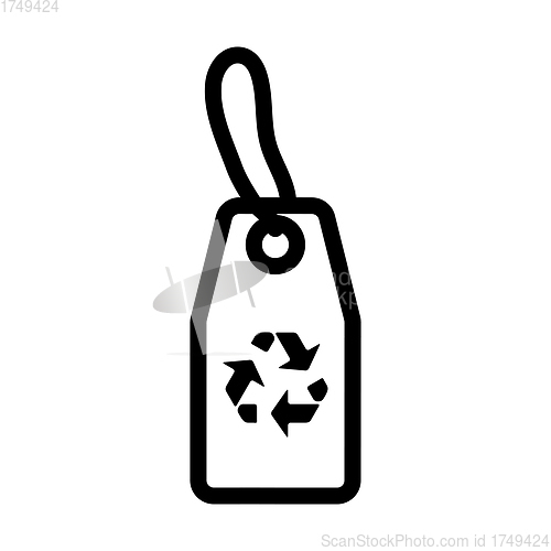 Image of Tag With Recycle Sign Icon