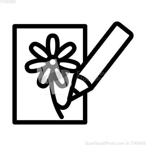 Image of Icon Of Sketch With Pencil