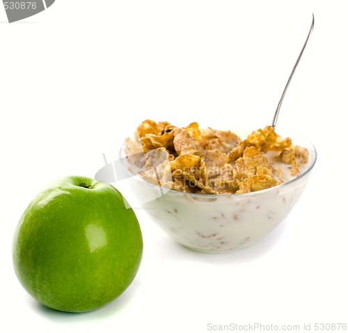 Image of cornflakes green apple