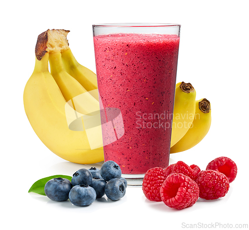 Image of glass of red smoothie