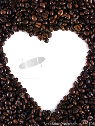 Image of Coffee beans heart