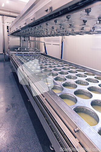 Image of Stainless steel equipment in cheese factory